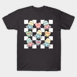 Teacher Valentines Day Inspirational Conversation Hearts T-Shirt